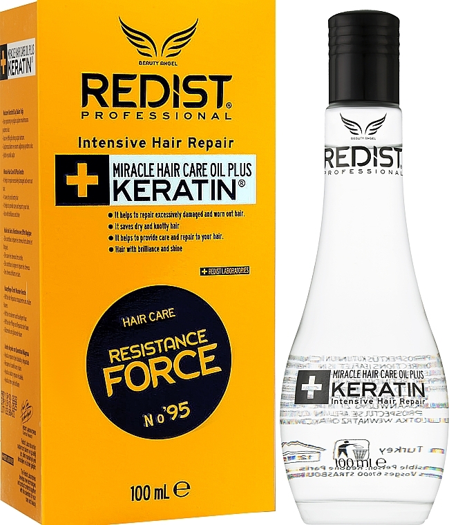 УЦЕНКА Кератиновое масло для волос - Redist Professional Keratin Miracle Oil * — фото N2