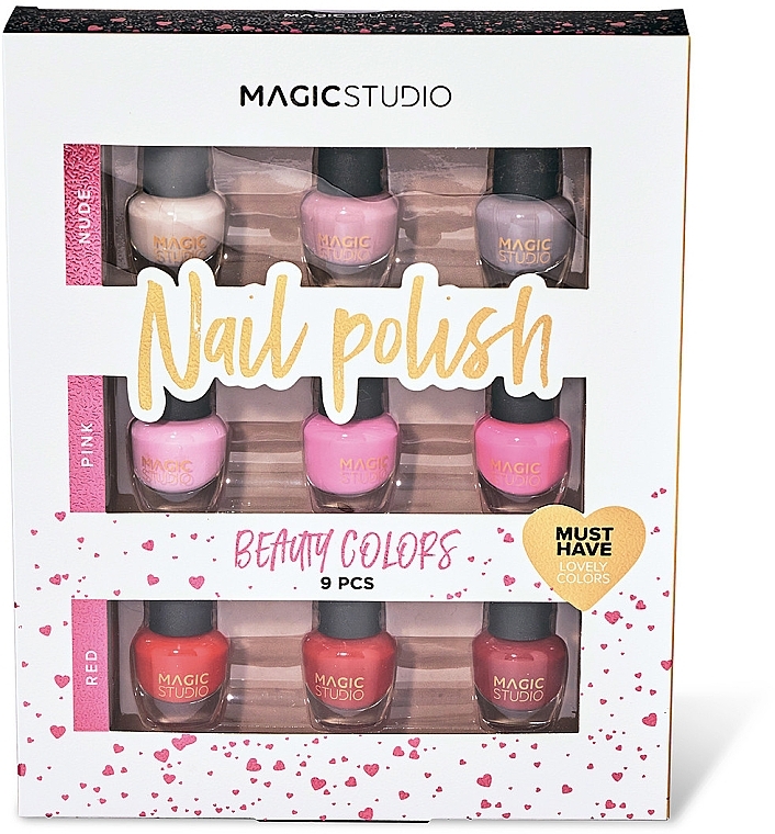 Набір лаків для нігтів - Magic Studio Beauty Colors 9 Nail Polish Set — фото N1