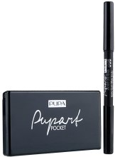 Духи, Парфюмерия, косметика Набор - Pupa Pupart Pocket Kit Smoky Edition (eyeshadows/4.5g + pencil/0.7g)