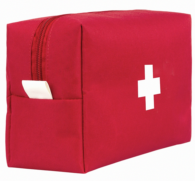 Аптечка тканевая дорожная, красная 24x14x8 см "First Aid Kit" - MAKEUP First Aid Kit Bag M	 — фото N4