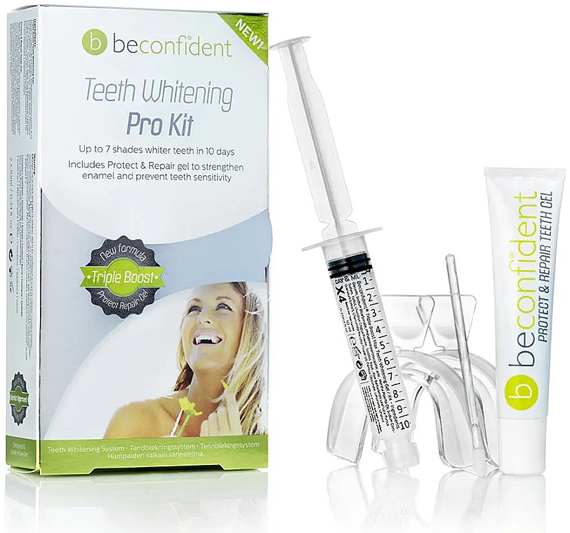 Набір - Beconfident Teeth Whitening Pro Kit (teeth/gel/10mlx2 + tray/2pcs) — фото N1