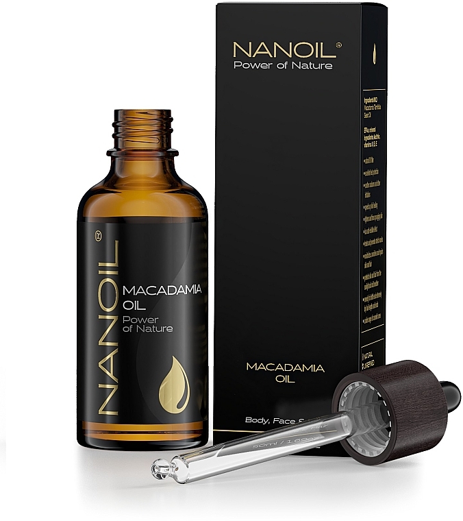 Масло макадамии - Nanoil Body Face and Hair Macadamia Oil — фото N3