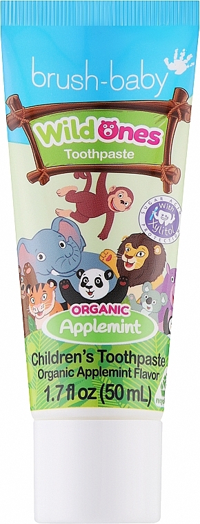 Детская зубная паста "Applemint", от 3 лет - Brush-Baby Toothpaste — фото N1