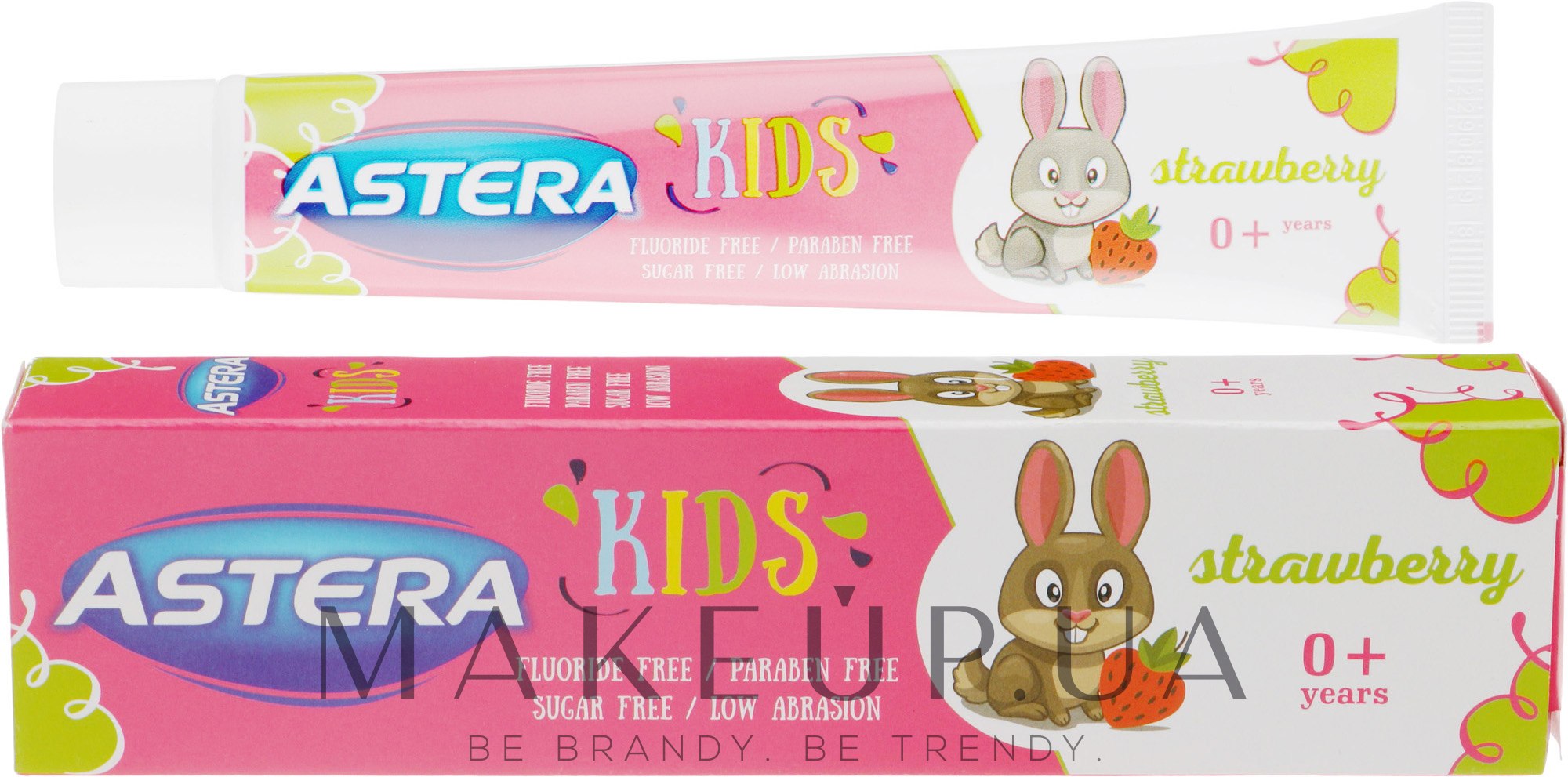 Зубна паста з полуничним смаком - Astera Kids With Strawberry — фото 50ml