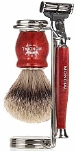 Парфумерія, косметика Набір для гоління - Mondial Luxor Set (shaving/brush + razor + stand)