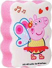 Мочалка банная детская "Свинка Пеппа", Пеппа-бабочка, розовая - Suavipiel — фото N1