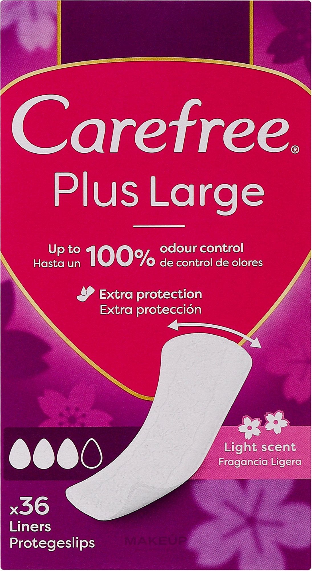 Гигиенические прокладки, 36 шт. - Carefree Plus Large Maxi — фото 36шт