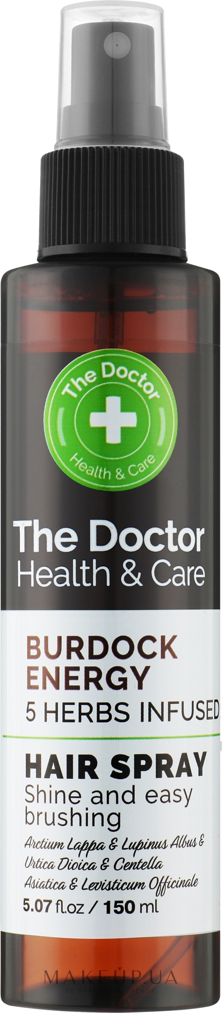 Спрей для волос "Репейная сила" - The Doctor Health & Care Burdock Energy 5 Herbs Infused Hair Spray — фото 150ml