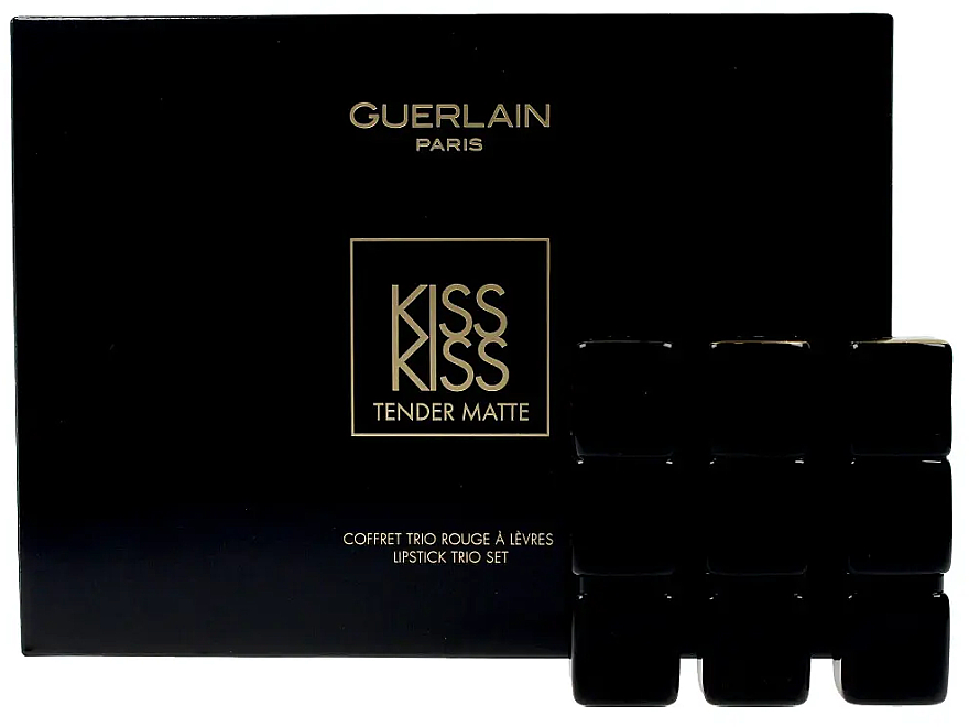 Набор - Guerlain Kisskiss Tender Matte (lipstick/3x2.8g + bag) — фото N2