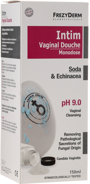Очищувальний засіб для інтимної гігієни - Frezyderm Intim Vaginal Douche Soda & Echinacea Ph 9.0 — фото N1