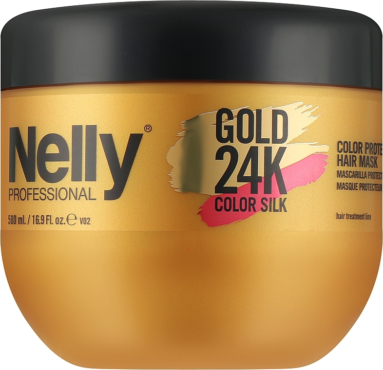 Маска для волос "Colour Protector" - Nelly Professional Gold 24K Mask — фото N1