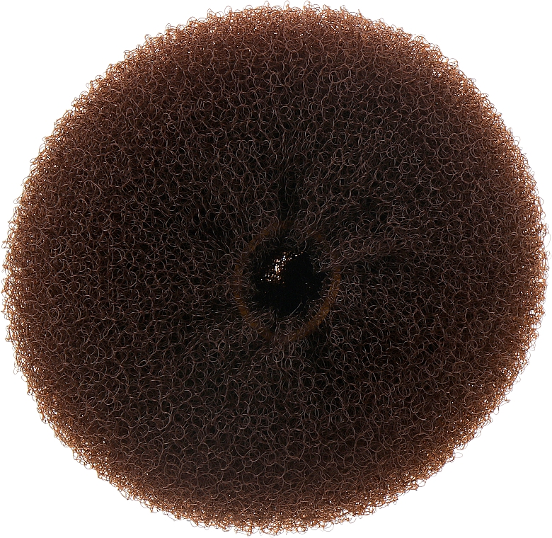 Валик для зачіски, круглий, коричневий, 110 мм - Lussoni Hair Bun Ring Brown — фото N1