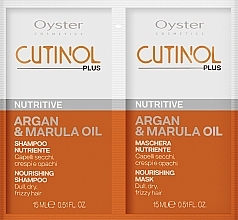 Парфумерія, косметика Набір пробників для волосся - Oyster Cosmetics Cutinol Plus Nutritive (oil/15ml + sh/15ml)