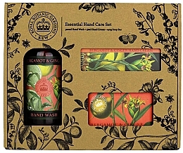 Парфумерія, косметика Набір - The English Soap Company Bergamot & Ginger Essential Hand Care Set (soap/240g + h/cr/75ml + h/wash/500ml)