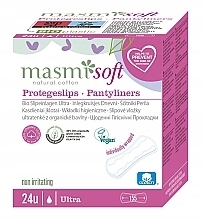 Ультратонкі гігієнічні прокладки, 24 шт. - Masmi Natural Cotton Soft Pantyliners — фото N1