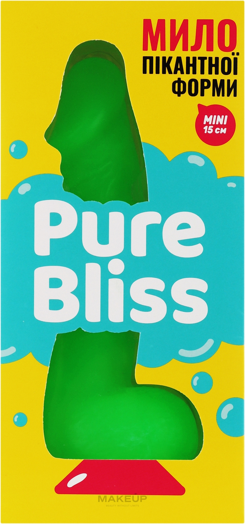 Мыло пикантной формы с присоской, зеленое - Pure Bliss Mini Green — фото 160g