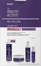 Парфумерія, косметика Набір для ламінування волосся - Dikson Illaminaction No Yellow Home Kit (shmp/300ml + conc/300ml + cr/200ml + crystals/50ml)