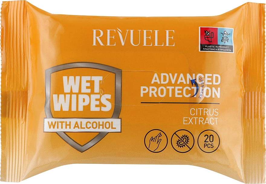 Вологі серветки з екстрактом цитрусових - Revuele Advanced Protection Wet Wipes Citrus Extracts — фото N1