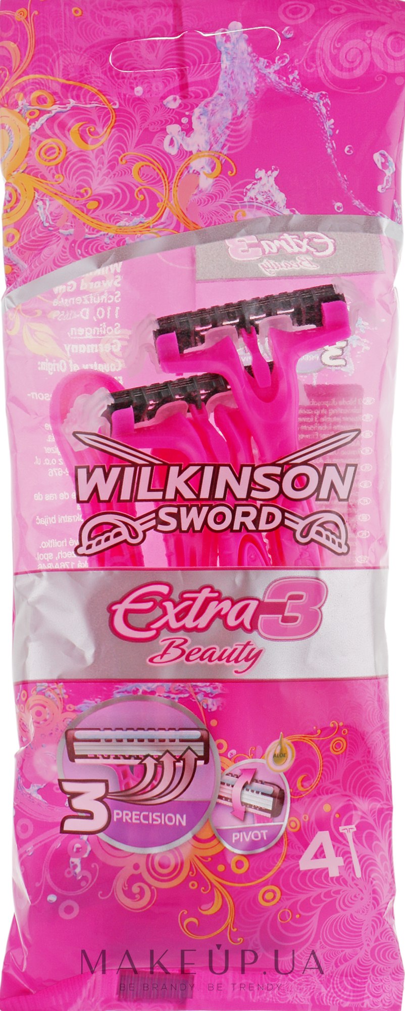 Одноразовые станки, 4 шт. - Wilkinson Sword Xtreme3 Beauty — фото 4шт
