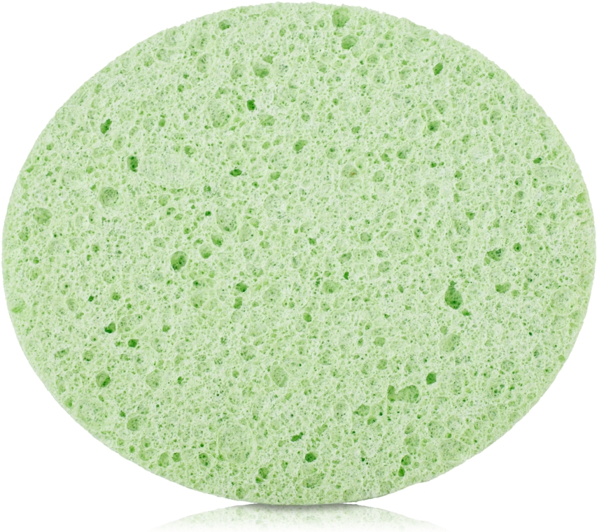 Спонж для умывания "Овал", SP-525, 8,5 х 10 см, зеленый - Silver Style — фото N1