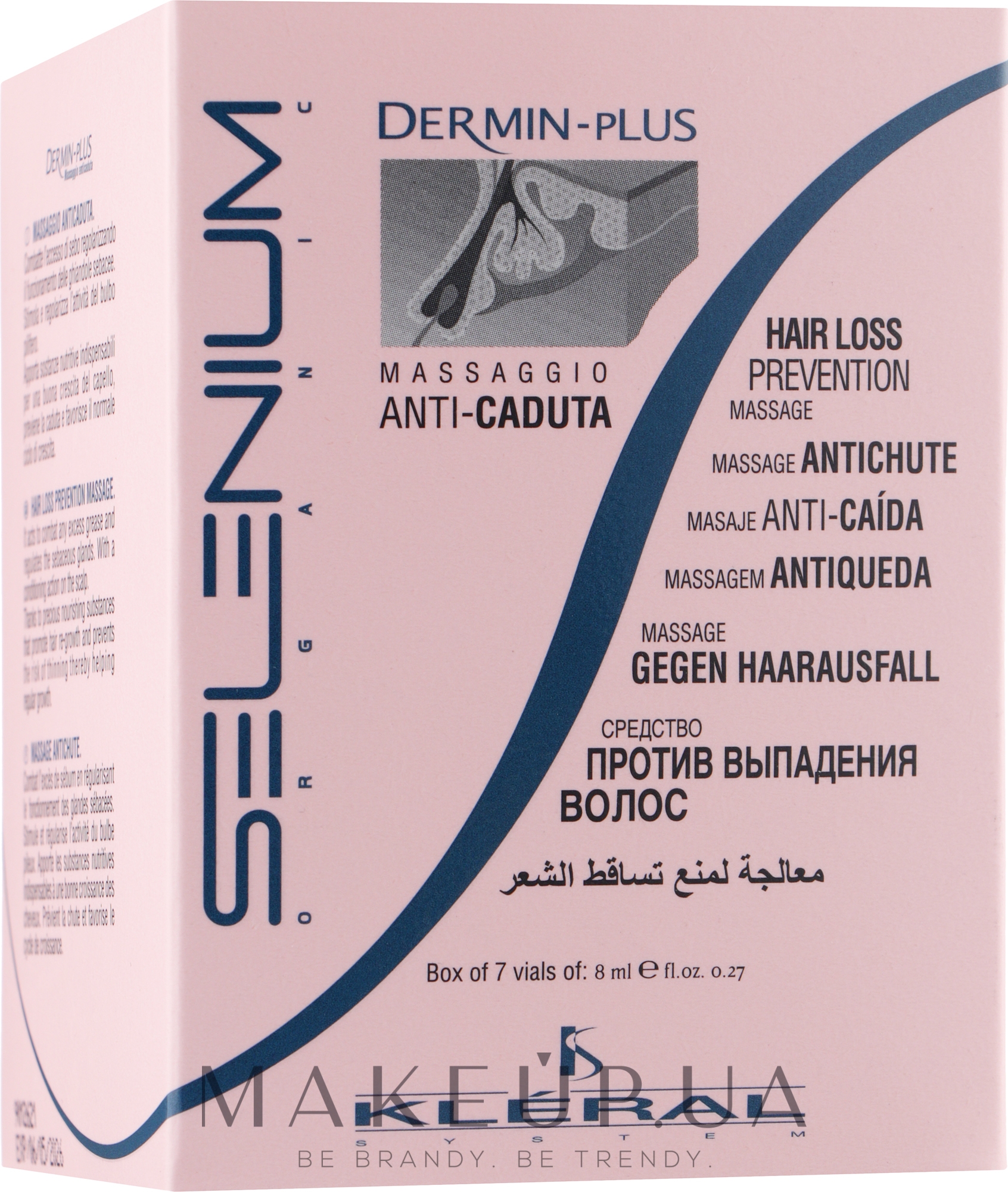 Ампули проти випадіння волосся - Kleral System Red Clay Anti-Dandruff Mask Dermin Plus — фото 7x8ml