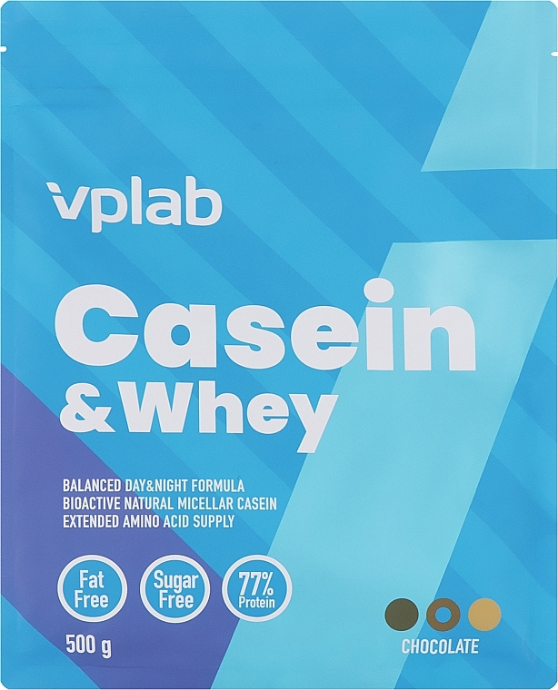 Казеиновый и сывороточный протеин "Шоколад" - VPlab Casein & Whey — фото N1