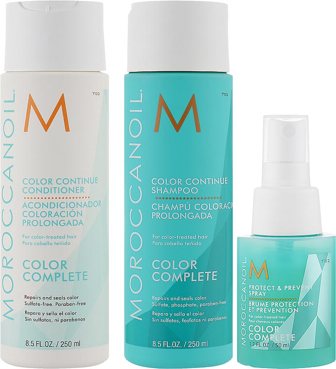Набор - Moroccanoil Color Complete Holiday Set (shmp/250ml + h/cond/250ml + h/spr/50ml) — фото N2