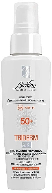 Сонцезахисний крем SPF 50+ - BioNike Triderm A.K. Preventive Care SPF 50+ — фото N1