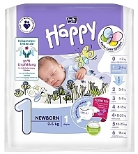 Парфумерія, косметика Дитячі підгузки "Happy" Before Newborn 1 (2-5 кг, 1 шт.) - Bella Baby