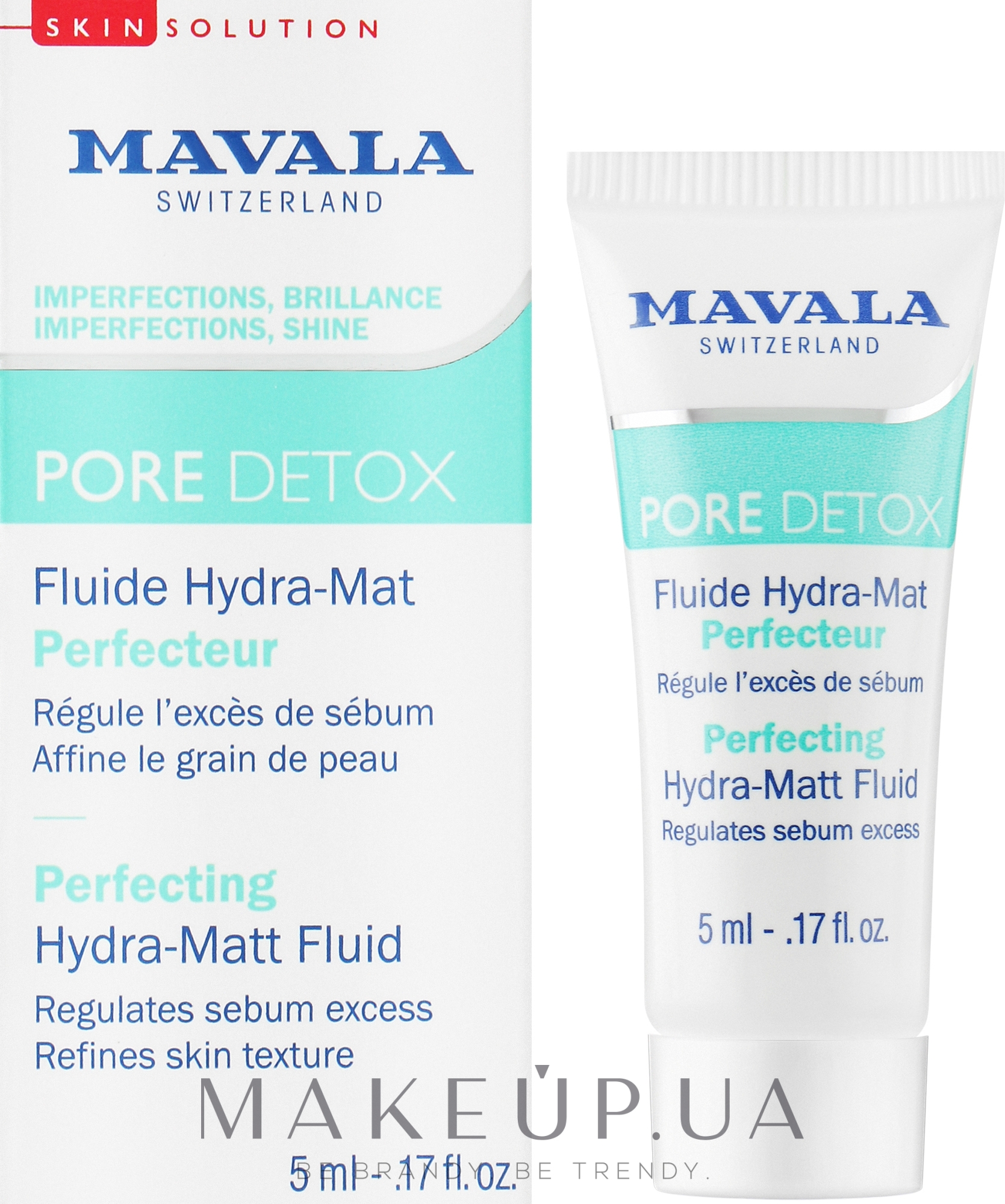 Матувальний гідрофлюїд - Mavala Pore Detox Perfecting Hydra-Matt Fluid (пробник) — фото 5ml