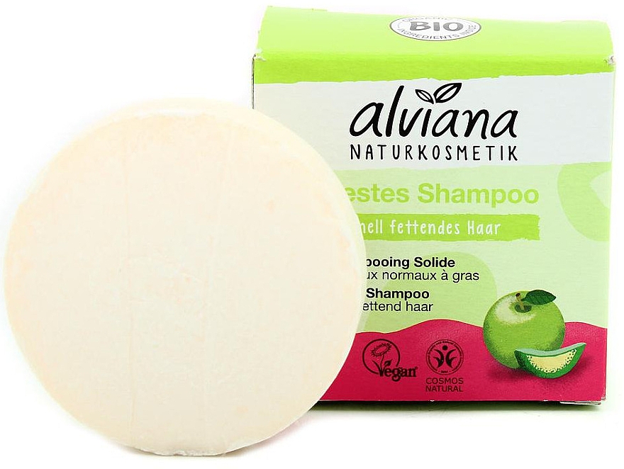 Шампунь для волос с яблоком - Alviana Naturkosmetik Organic Solid Shampoo  — фото N1