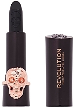 Парфумерія, косметика Помада для губ - Makeup Revolution Midnight Kiss Lipstick With Skull Ring