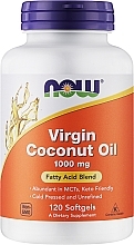 Кокосовое масло 1000мг в капсулах - Now Foods Virgin Coconut Oil 1000mg Softgels — фото N1