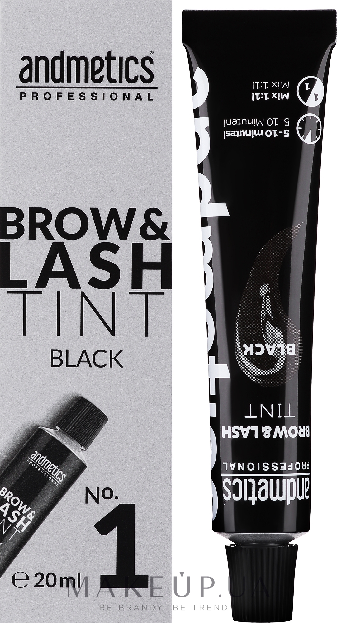 Фарба для брів і вій - Andmetics Brow & Lash Tint — фото Black