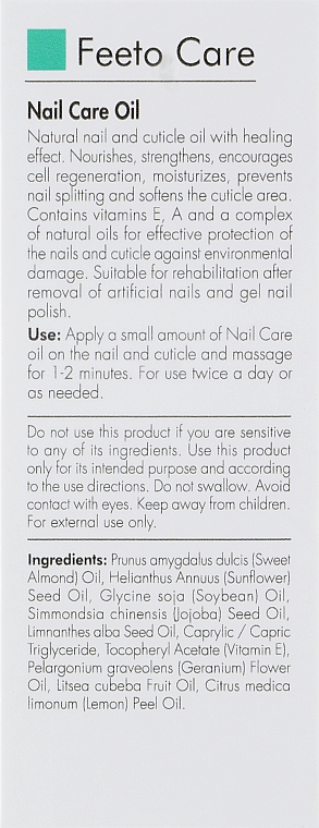 Масло для ухода за ногтями - Kart Feeto Care Nail Care Oil — фото N3