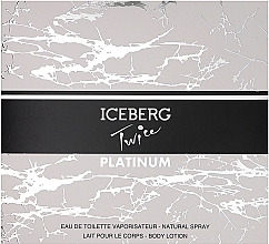 Iceberg Twice Platinum - Набір (edt/125ml + b/lot/100ml) — фото N1