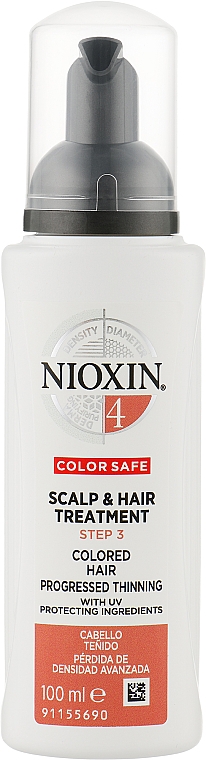 Живильна маска для шкіри голови і волосся - Nioxin Color Safe System 4 Scalp Treatment — фото N1