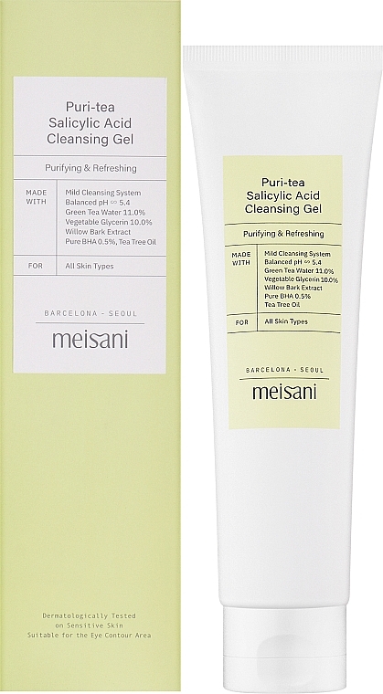Очищающий гель для лица - Meisani Puri-Tea Salicylic Acid Cleansing Gel — фото N2