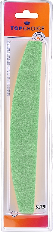 Пилочка для нігтів 80/120, 70075, зелена - Top Choice — фото N1