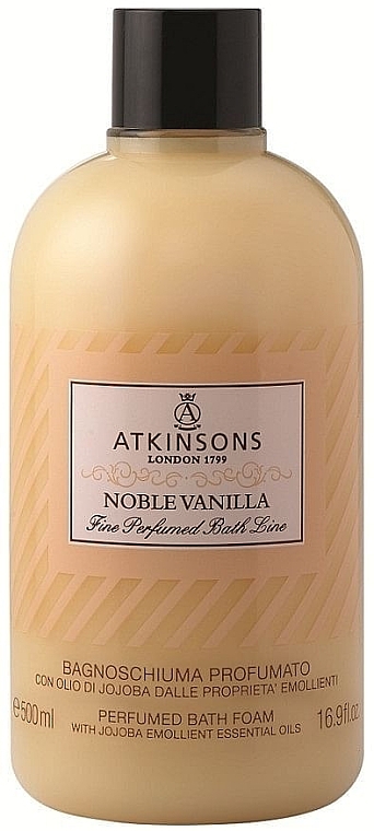 Кремова піна для ванни - Atkinsons Noble Vanilla Parfumed Bath Foam — фото N1