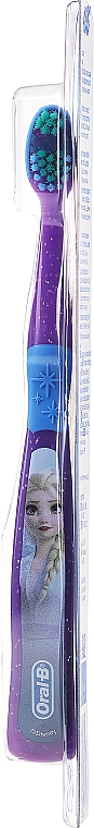 Зубна щітка Kids 3-5, м'яка, Frozen Elza, фіолетово-блакитна - Oral-B Kids — фото N2