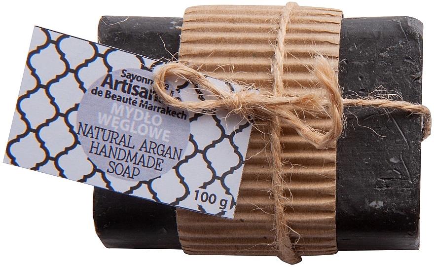 Натуральне мило з активованим вугіллям - Beaute Marrakech Natural Argan Handmade Soap — фото N1