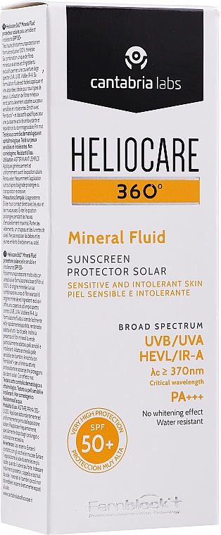 Сонцезахисний мінеральний флюїд - Cantabria Labs Heliocare 360º Mineral Fluid SPF 50+ — фото N2