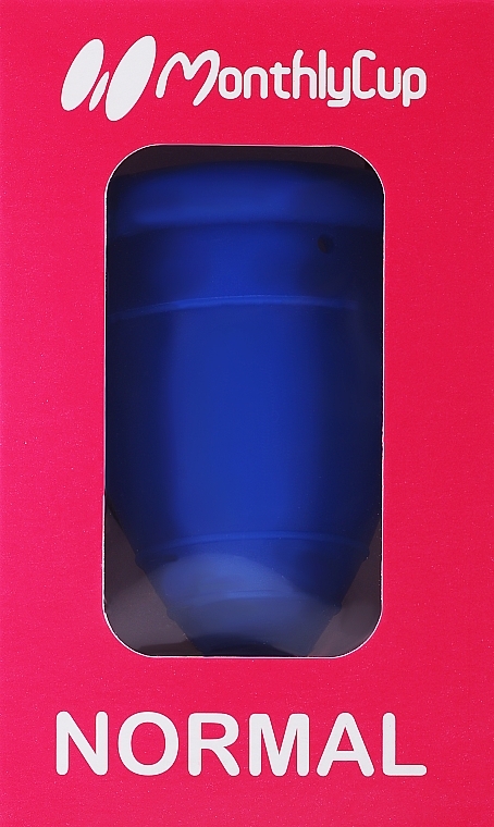 Менструальна чаша, середня, синя - Menskopp MonthlyCup Normal Blue Azurite — фото N1
