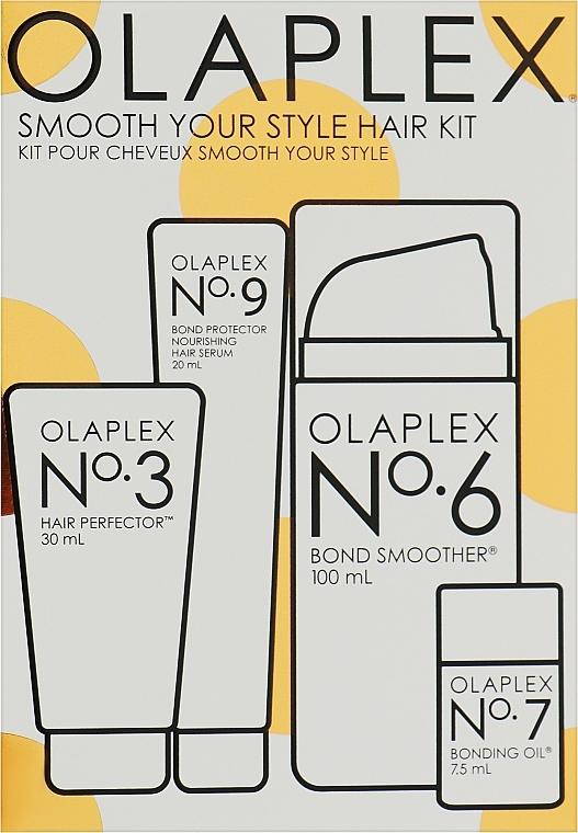Набор - Olaplex Smooth Your Style Hair Kit (h/elixir/30ml + h/ser/20ml + h/cr/100ml + h/oil/7.5ml) — фото N1
