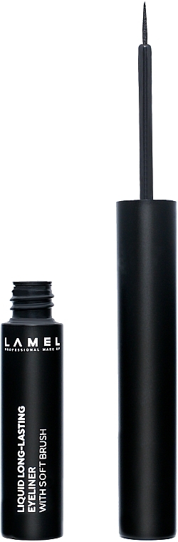 Жидкая подводка для век - LAMEL Make Up Liquid Long-Lasting Eyeliner With Soft Brush — фото N2