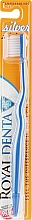 Мягкая зубная щетка с наночастицами серебра для детей и тех, кто носит зубные скобы, синяя - Royal Denta Silver Mini Toothbrush — фото N1