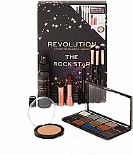 Набор - Makeup Revolution The Rock Star (eye/palette/16.5g + highl/6.5g + fix/sprey/100ml + lipstick/3.5g + eye/pen/1.2g + brush/3) — фото N2