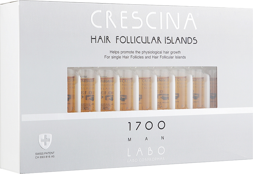 Лосьйон для стимуляції росту волосся для чоловіків 1700 - Crescina Hair Follicular Islands Re-Growth 1700 — фото N1