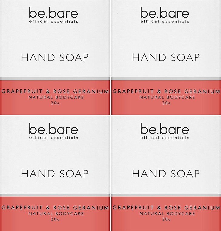 Набір - Be.Bare Life Mini Hand Soap Bar Set (soap/4x20g) — фото N2